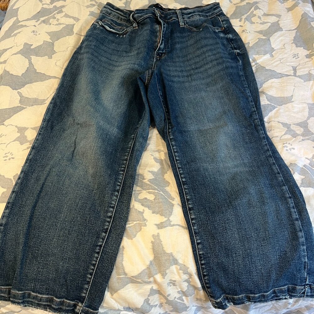 Judy Blue Cropped Wide Leg Jeans